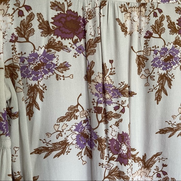 Free People Easy Girl Bell Sleeve Floral Blouse XS - Picture 13 of 16